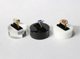 Acrylic Round Single Slot Ring Display Case Holder Organizer Stand