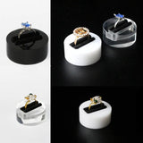 Acrylic Round Single Slot Ring Display Case Holder Organizer Stand