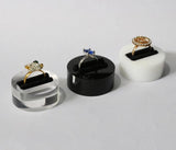 Acrylic Round Single Slot Ring Display Case Holder Organizer Stand
