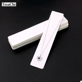 24Pcs Rectangle Necklace Cards Jewelry Organizer DIY Paper Cards