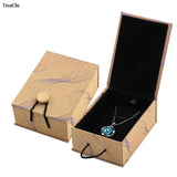 Chinese Wind Silk Jewelry Organizer Box With Wooden Buckle for Jewelry Storage