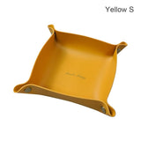 PU Leather Valet Trinket Folding Tray Desktop Storage Box