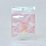 50pcs Holographic Rainbow Film Zip Lock Bags Snack Candy Nail Beauty Pouches