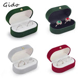 Velvet Double Rings Trinket Box Jewelry Organizer