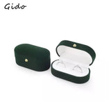 Velvet Double Rings Trinket Box Jewelry Organizer
