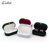 Velvet Double Rings Trinket Box Jewelry Organizer