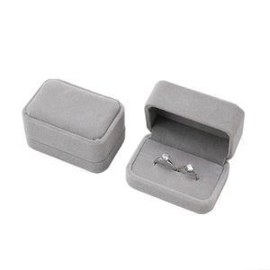 Velvet Double Ring Box Jewelry Case Gift Box Organizer