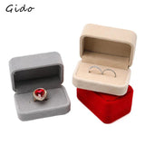 Velvet Double Ring Box Jewelry Case Gift Box Organizer