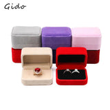 Velvet Double Ring Box Jewelry Case Gift Box Organizer