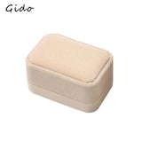 Velvet Double Ring Box Jewelry Case Gift Box Organizer