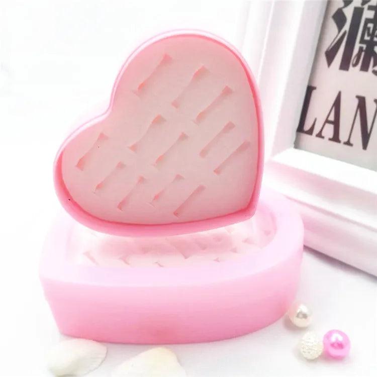 Children 12 Ring Box Love Plastic Jewelry Box