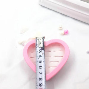 Children 12 Ring Box Love Plastic Jewelry Box