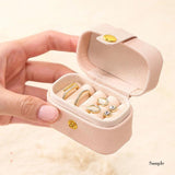 Portable Small Jewelry Organizer Display Travel Mini Gift Case Boxes
