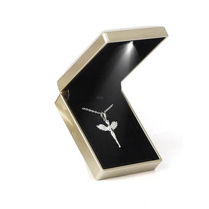 LED Lighted Jewelry Box Storage Bracelet Ring Box Necklace Pendant Box Case