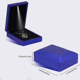 LED Lighted Jewelry Box Storage Bracelet Ring Box Necklace Pendant Box Case