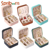 Jewelry Box Organizer PU Portable Storage Case 10 Colors