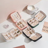Jewelry Box Organizer PU Portable Storage Case 10 Colors
