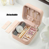Jewelry Box Organizer PU Portable Storage Case 10 Colors