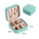 Jewelry Box Organizer PU Portable Storage Case 10 Colors
