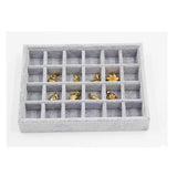 Grey Stackable Jewelry Organizer Trays Earring Bracelet Necklace Display Case