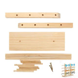 Wood Sunglass Display Holder Double Linen Glass Showcase
