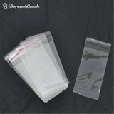200PCs 8x4cm Self-Seal Transparent Bags for Jewelry Storage
