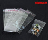 200PCs 8x4cm Self-Seal Transparent Bags for Jewelry Storage