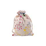 Christmas Burlap Bags 10x14 13x18cm Jewelry Packaging Pouches 5Pcs/Lot