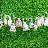 Christmas Burlap Bags 10x14 13x18cm Jewelry Packaging Pouches 5Pcs/Lot