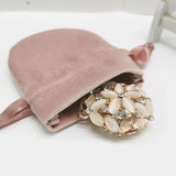 Multicolor Calabash 2pcs Ribbon Velvet Pouch Gift Bag