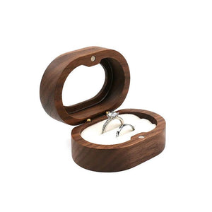 Rustic Wedding Ring Box Holder Wood Valentine Engagement Anniversary