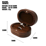 Rustic Wedding Ring Box Holder Wood Valentine Engagement Anniversary