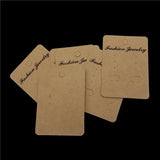 100pcs Brown Earring Display Cards Jewelry Packaging Cards 70*50mm