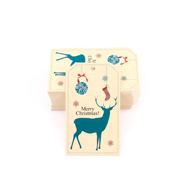 50pcs Christmas Pattern Earring Display Cards 4x6.8cm Personalized Hangers Tag