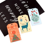 50pcs Christmas Pattern Earring Display Cards 4x6.8cm Personalized Hangers Tag