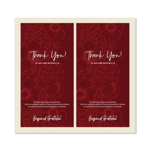 100pcs 5x10cm Thank You Sticker Small Business Merchandise Decoration