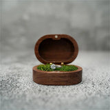 Rustic Wedding Ring Box Holder Wood Engagement Anniversary Personalized
