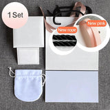 Jewelry Gift Box Set Velvet Paper Bag Necklace Earrings Charm Polishing Cloth