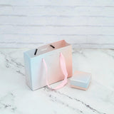 Small Paper Bag Cardboard Boxes Jewelry Earrings Ring Necklace Packaging