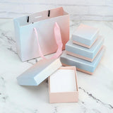 Small Paper Bag Cardboard Boxes Jewelry Earrings Ring Necklace Packaging