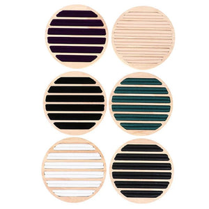 Wooden Round Ring Tray Jewelry Display Props