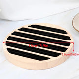 Wooden Round Ring Tray Jewelry Display Props