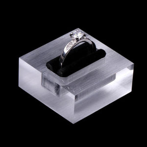 Clear Acrylic Ring Display Stand Jewelry Store Showcase Holder