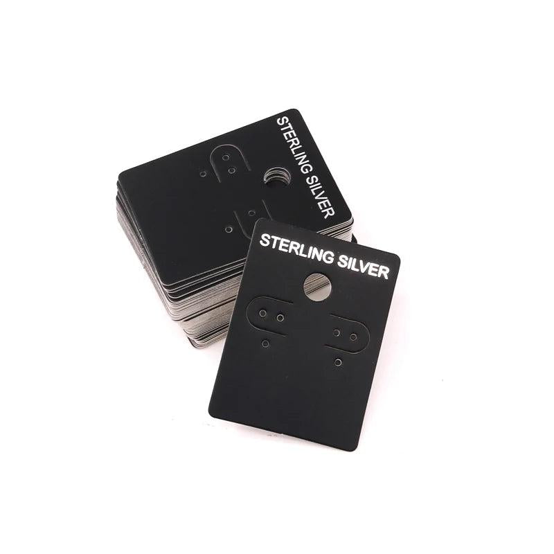 100pcs Sterling Silver Earring Jewelry Packaging Cards