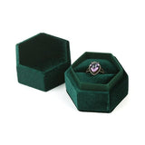 Velvet Jewelry Wedding Ring Box Organizer Packaging Case Display Rings