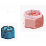 Velvet Jewelry Wedding Ring Box Organizer Packaging Case Display Rings