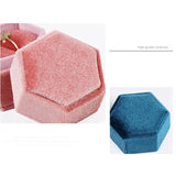 Velvet Jewelry Wedding Ring Box Organizer Packaging Case Display Rings