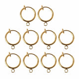 10Pcs Clip On Earring Converters Non-pierced Round Hoops Jewelry Finding