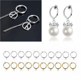 10Pcs Clip On Earring Converters Non-pierced Round Hoops Jewelry Finding