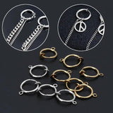 10Pcs Clip On Earring Converters Non-pierced Round Hoops Jewelry Finding